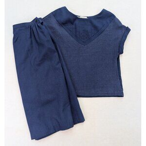 Folio by Fire Islander Women's Top & Skirt Set Outfit Size 34 / 36 Blue